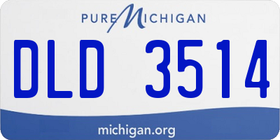 MI license plate DLD3514