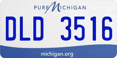 MI license plate DLD3516