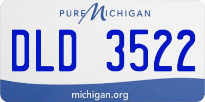 MI license plate DLD3522
