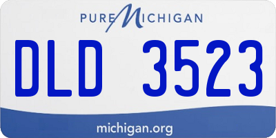 MI license plate DLD3523