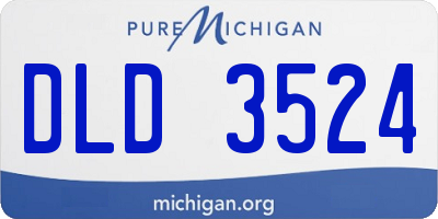 MI license plate DLD3524