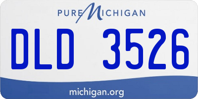 MI license plate DLD3526