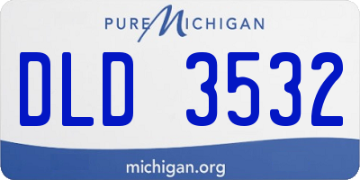MI license plate DLD3532