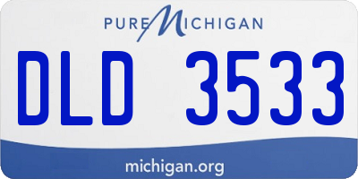 MI license plate DLD3533