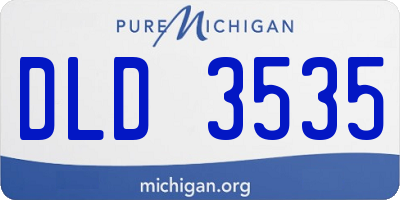 MI license plate DLD3535