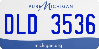 MI license plate DLD3536