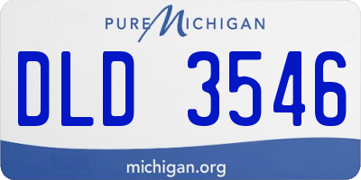 MI license plate DLD3546