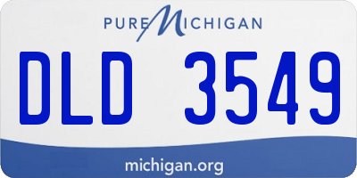 MI license plate DLD3549