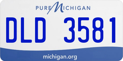 MI license plate DLD3581