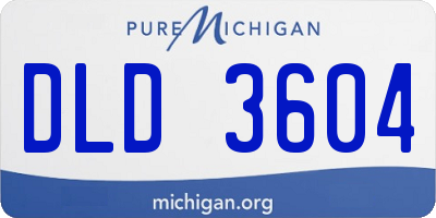 MI license plate DLD3604