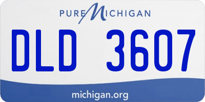 MI license plate DLD3607