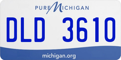 MI license plate DLD3610