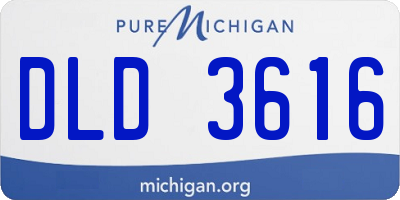MI license plate DLD3616