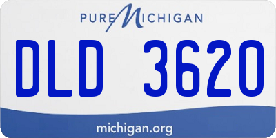 MI license plate DLD3620