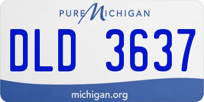 MI license plate DLD3637