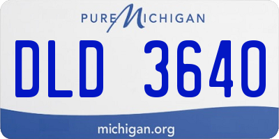 MI license plate DLD3640
