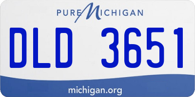 MI license plate DLD3651