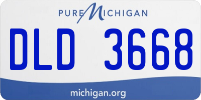 MI license plate DLD3668