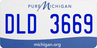 MI license plate DLD3669