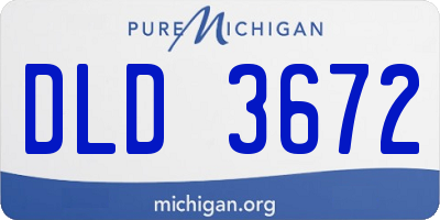MI license plate DLD3672