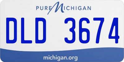 MI license plate DLD3674