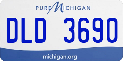 MI license plate DLD3690