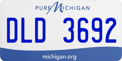 MI license plate DLD3692