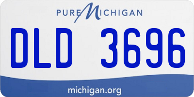 MI license plate DLD3696