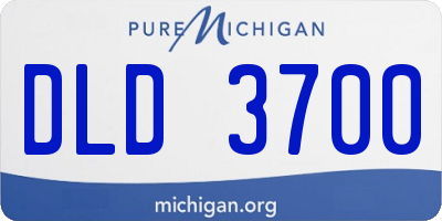 MI license plate DLD3700