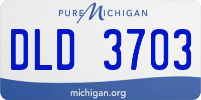 MI license plate DLD3703