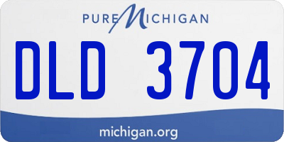 MI license plate DLD3704