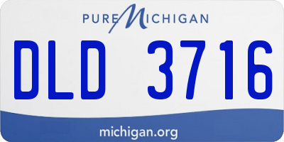 MI license plate DLD3716