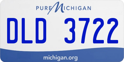 MI license plate DLD3722