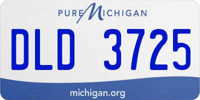 MI license plate DLD3725