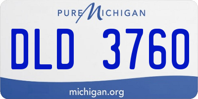 MI license plate DLD3760