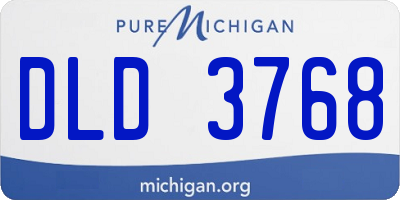 MI license plate DLD3768
