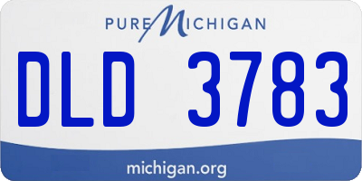 MI license plate DLD3783