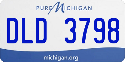 MI license plate DLD3798