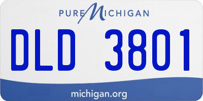 MI license plate DLD3801