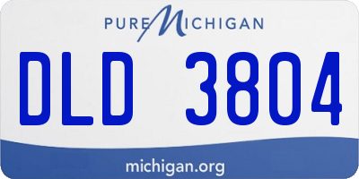 MI license plate DLD3804