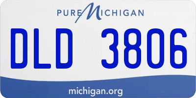 MI license plate DLD3806