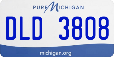 MI license plate DLD3808