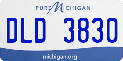 MI license plate DLD3830