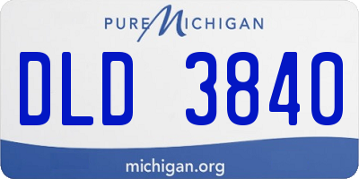 MI license plate DLD3840