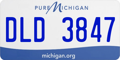 MI license plate DLD3847