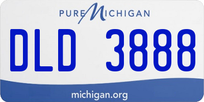 MI license plate DLD3888