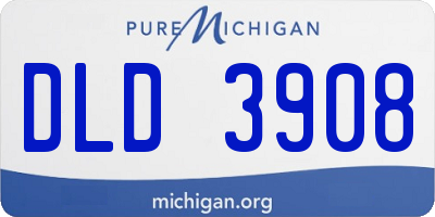 MI license plate DLD3908