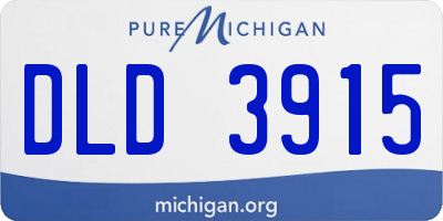 MI license plate DLD3915