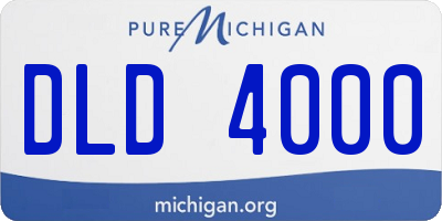 MI license plate DLD4000