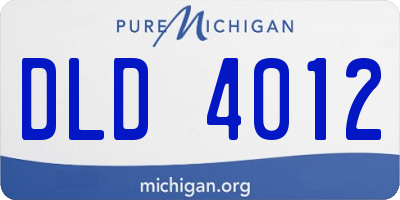MI license plate DLD4012
